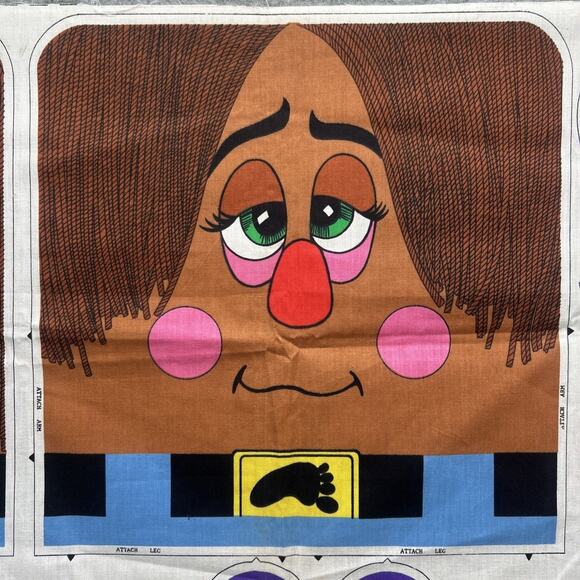 NOS Pillow People Sewing Pattern Panel Aso Alt Full House Punky & Big Footsteps - Picture 3 of 11